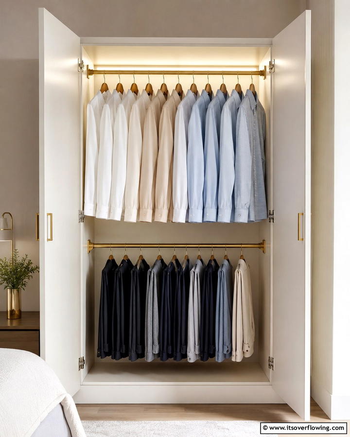 Add a Double Hanging Rod - 25 Small Closet Storage Ideas to Maximize Space