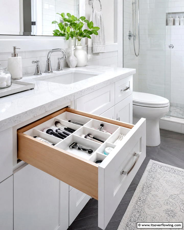 Add a Drawer Insert - 25 Bathroom Cabinet Organization Ideas for a Clutter-Free Space