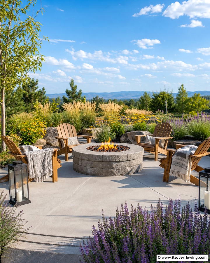 Add a Fire Pit Feature - 25 Concrete Patio Ideas on a Budget for Affordable Style