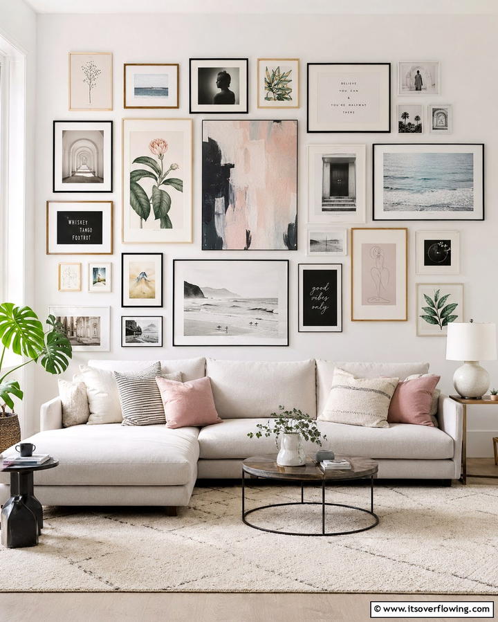 Add a Gallery Wall - 25 Eclectic Interior Design Ideas for Unique Homes
