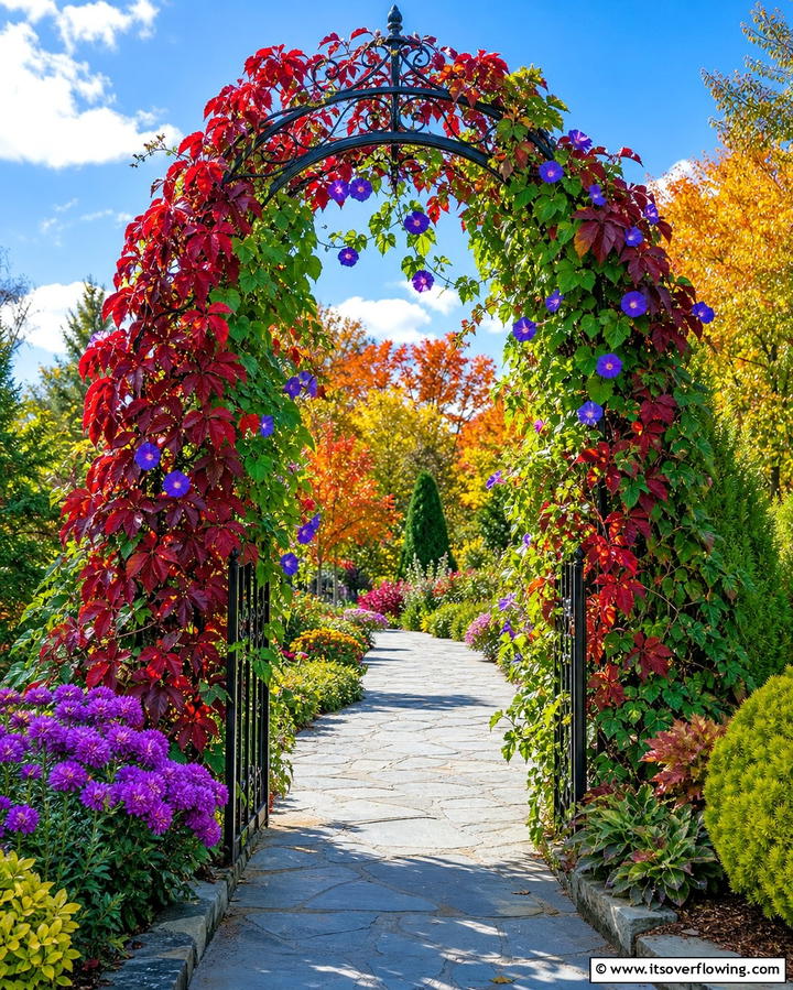Add a Garden Arch with Climbing Vines - 25 Fall Garden Ideas to Beautify Your Outdoor Space