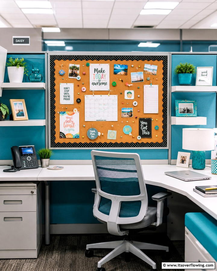 Add a Magnetic Board or Corkboard - 25 Cubicle Decor Ideas to Personalize Your Workspace