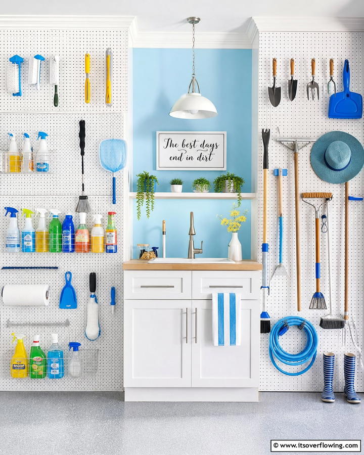 Add a Pegboard for Tools and Accessories - 25 Small Utility Room Ideas for Efficient Homes