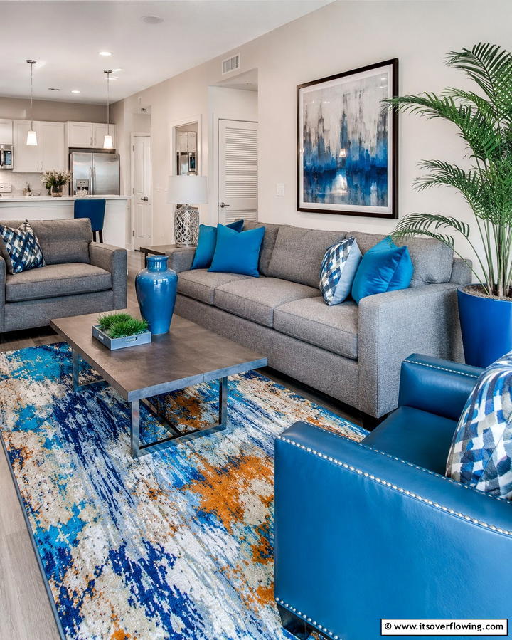 Add a Pop of Color with Accessories - 30 Space-Saving Condo Living Room Ideas for Urban Dwellers