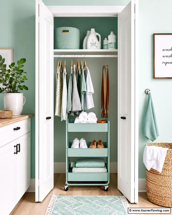 Add a Rolling Cart for Versatility - 25 Small Closet Storage Ideas to Maximize Space