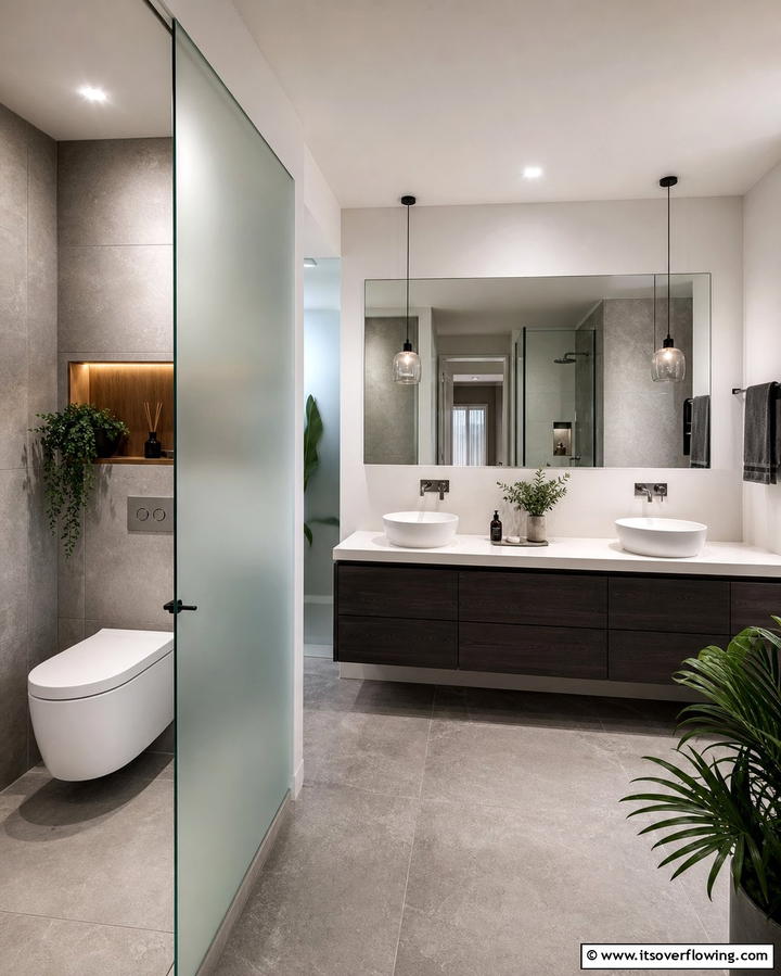 Add a Separate Toilet Area for Privacy - 25 Family Bathroom Ideas for Functional and Stylish Spaces
