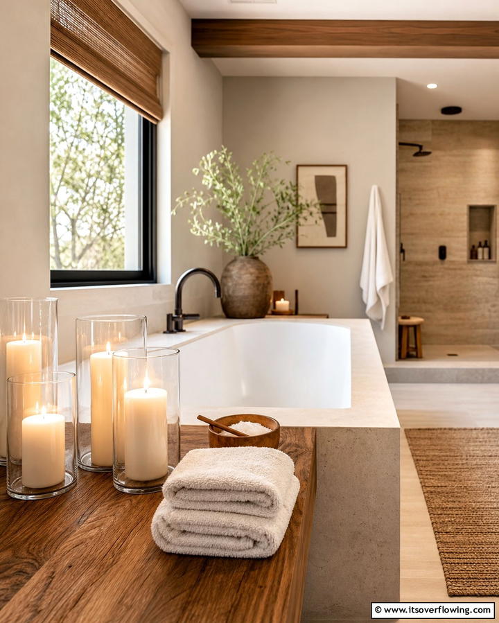 Add a Touch of Luxury with Candles - 25 Guest Bathroom Ideas for a Welcoming Space