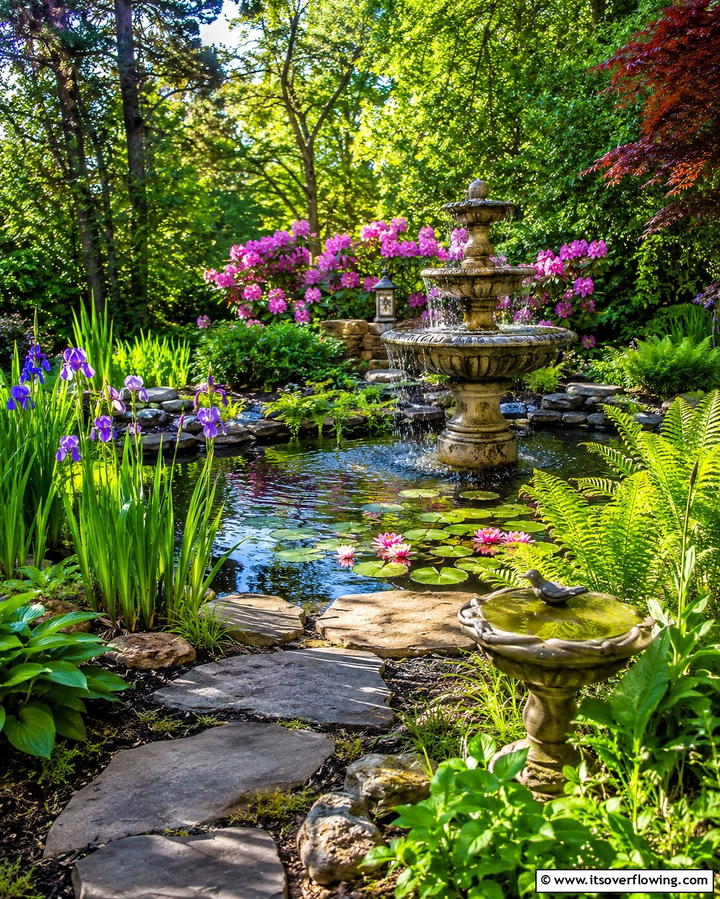 Add a Water Feature - 20 Spring Garden Ideas to Refresh Your Outdoor Space
