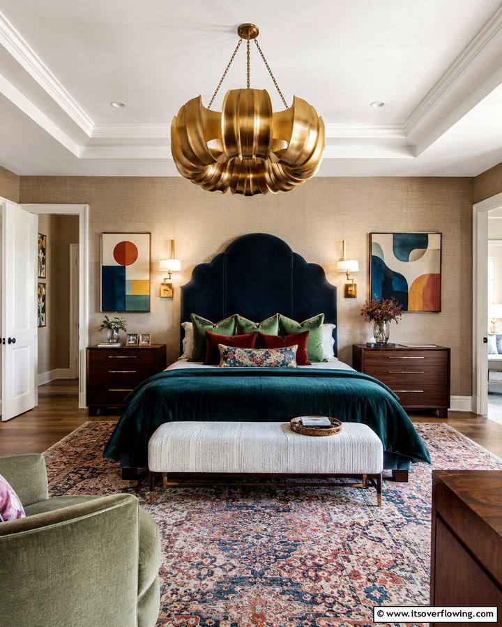 Adding Statement Lighting - 25 Eclectic Bedroom Ideas to Inspire Your Space