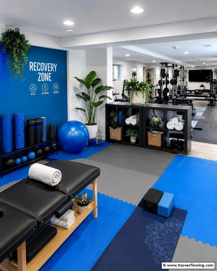 Adding a Recovery Zone - 25 Basement Gym Ideas for Your Home Workout Space