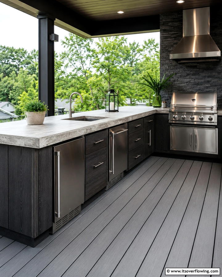 Adding a Weatherproof Countertop - 25 Outdoor Kitchen on Deck Ideas for Seamless Entertaining