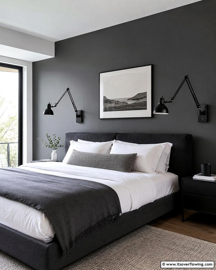 Adjustable Arm Sconces - 30 Bedroom Wall Sconce Ideas for Ambiance & Space-Saving