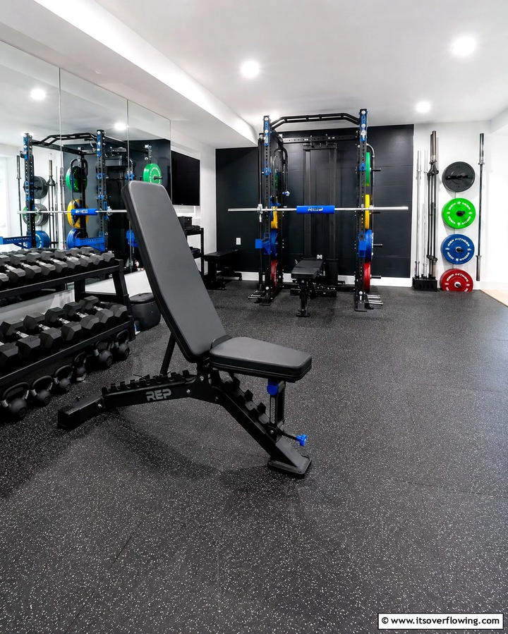 Adjustable Bench for Versatility - 25 Basement Gym Ideas for Your Home Workout Space