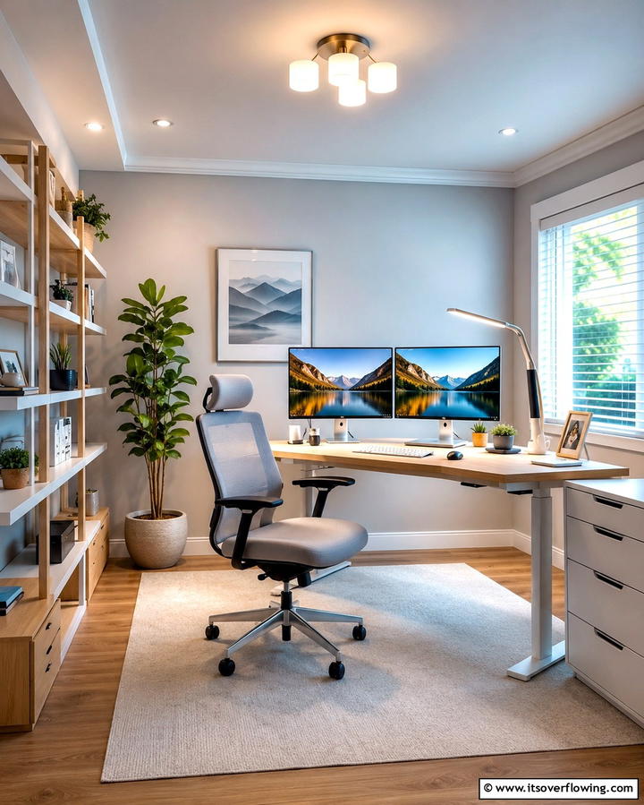Adjustable Color Temperature - 30 Home Office Lighting Ideas- Brighten Your Workspace