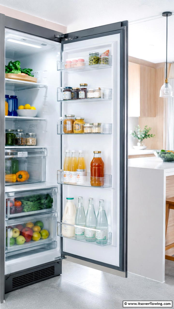 Adjustable Door Bins - 30 Fridge Organization Ideas for Efficient Storage