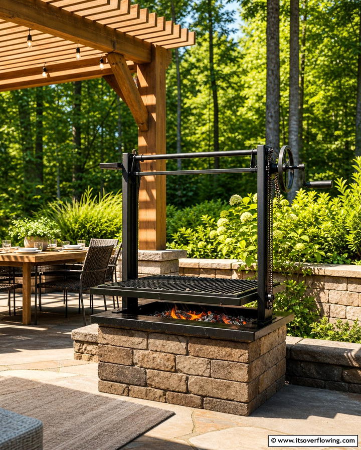 Adjustable Grill BBQ Pit - 25 Bbq Pit Ideas for Outdoor Cooking Fun
