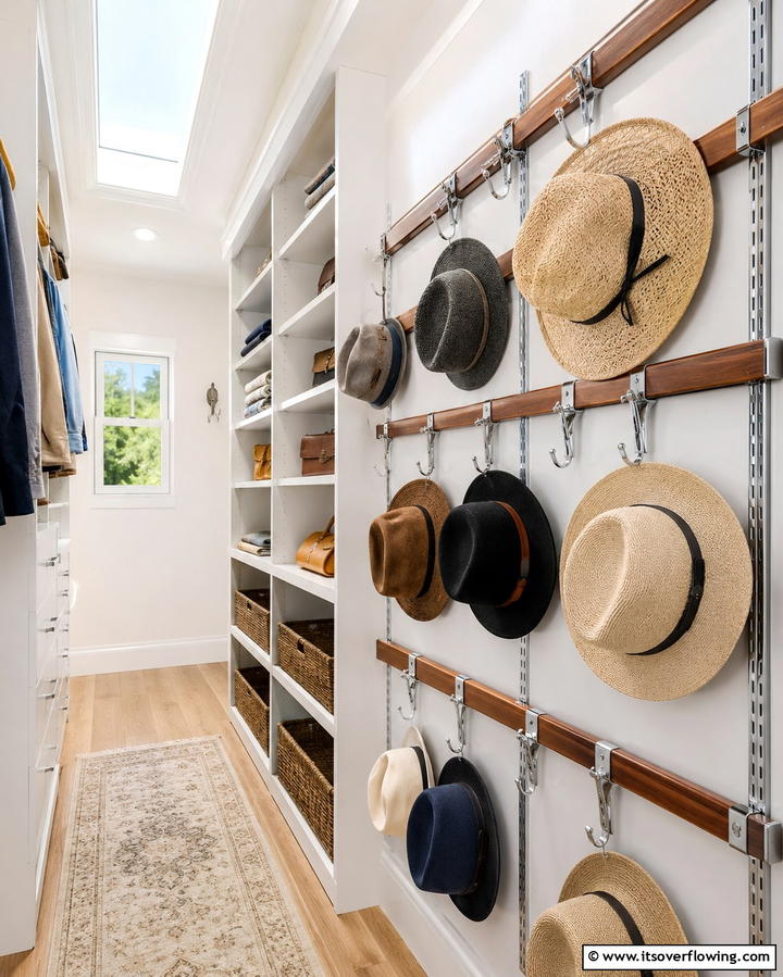 Adjustable Hat Rack - 30 Smart Hat Storage Ideas to Declutter Your Home