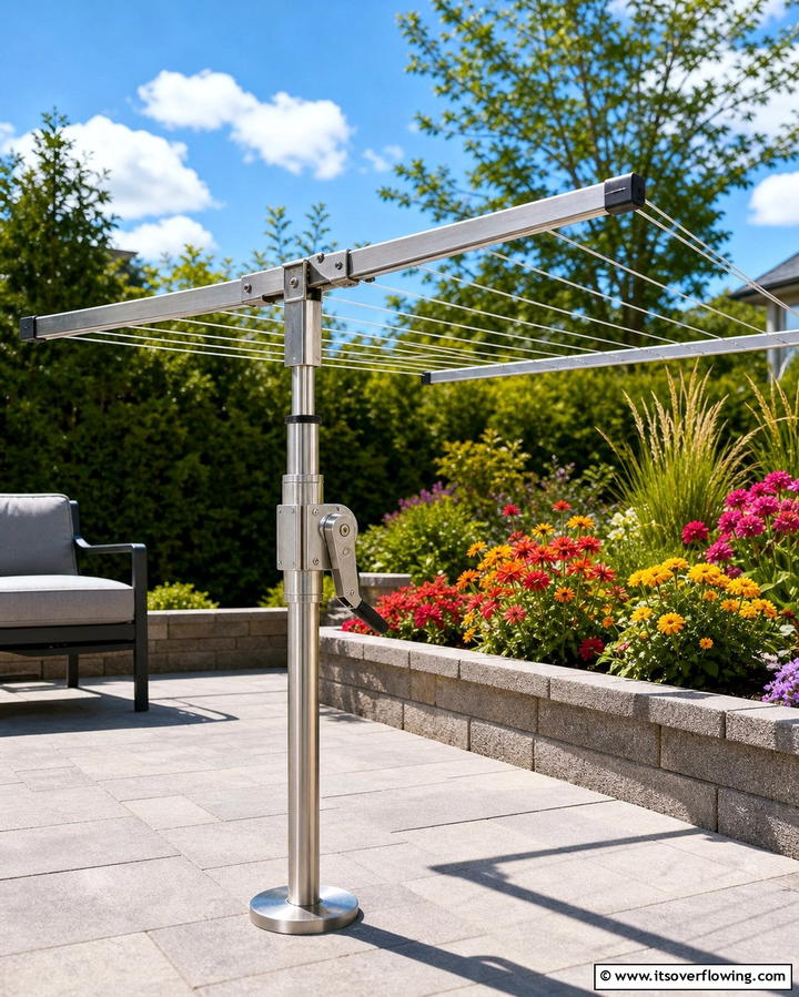 Adjustable Height Clothesline for Accessibility - 25 Outdoor Clothesline Ideas for Efficient Drying