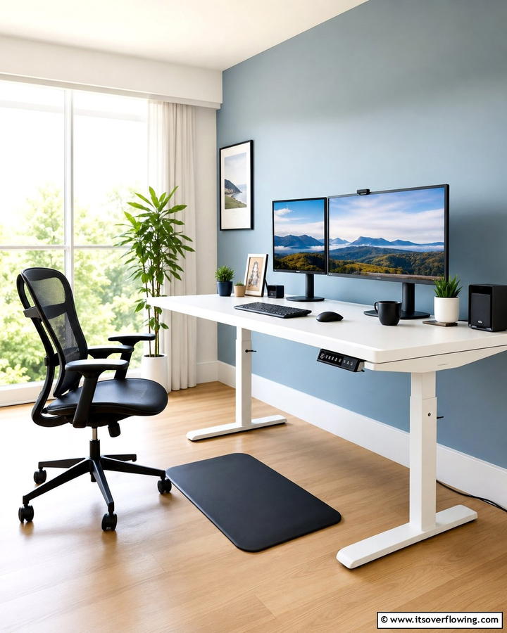 Adjustable Height Desk - 21 Desk Ideas for Productive & Stylish Home Offices