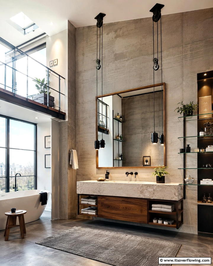 Adjustable Height Features - 30 Bathroom Pendant Lighting Ideas for Modern Illumination