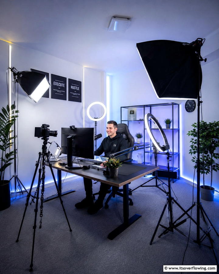Adjustable Lighting for Better Visuals - 20 Streaming Setup Ideas for Ultimate Entertainment