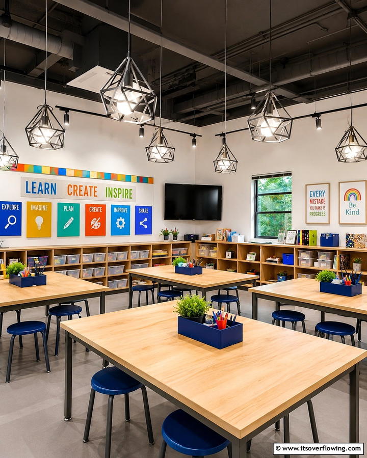 Adjustable Pendant Lighting - 25 Classroom Lighting Ideas for Better Learning