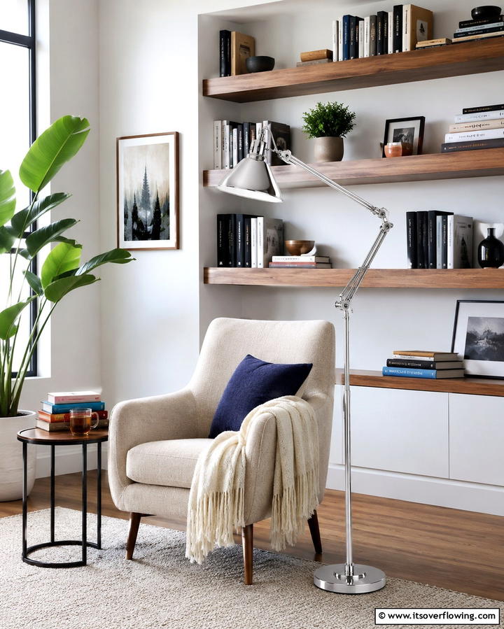 Adjustable Reading Floor Lamp - 30 Living Room Floor Lamp Ideas- Stylish Lighting Solutions