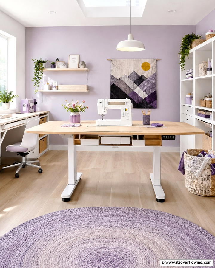 Adjustable Sewing Table - 25 Sewing Room Ideas for Crafters and Hobbyists