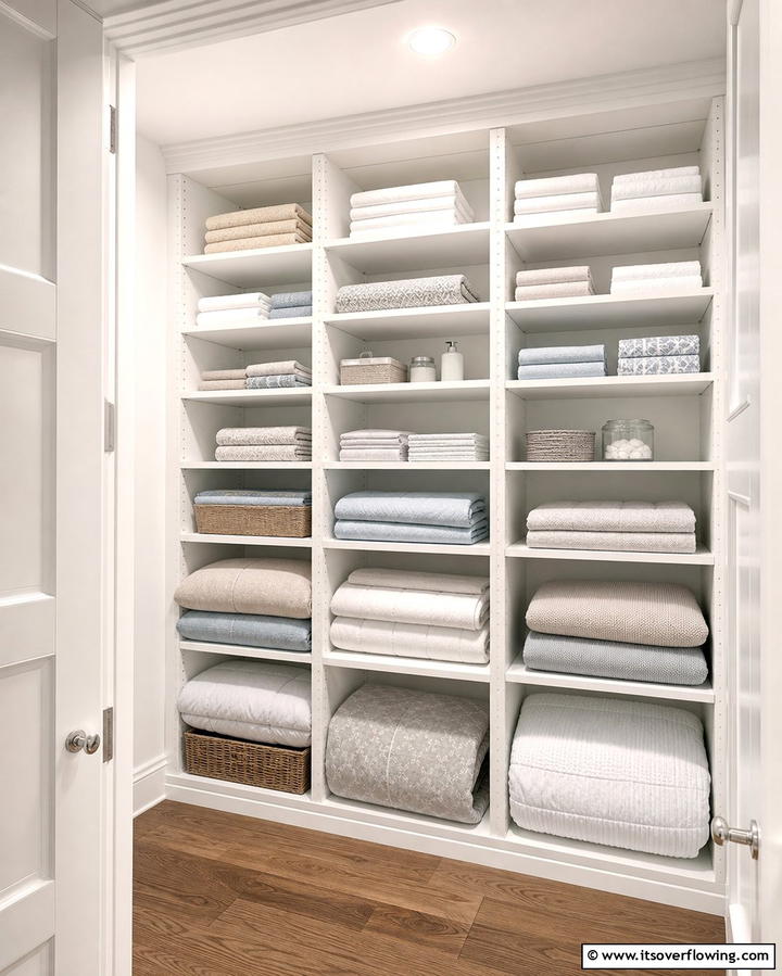 Adjustable Shelf Installations - 30 Linen Closet Organization Ideas for Maximized Storage