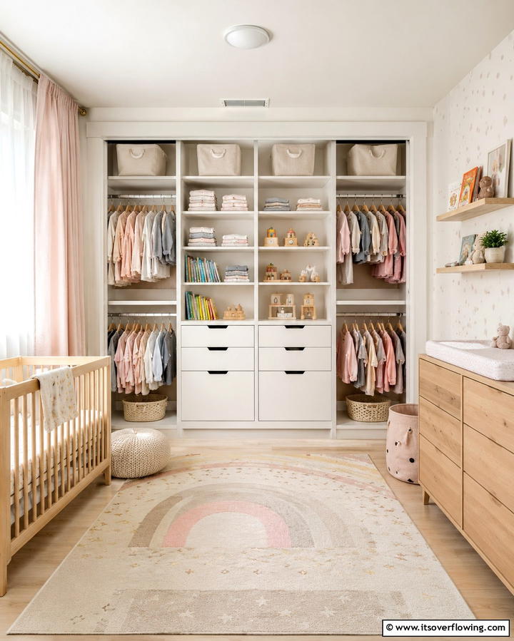 Adjustable Shelving for Growth - 25 Nursery Closet Ideas for Organized Baby Spaces
