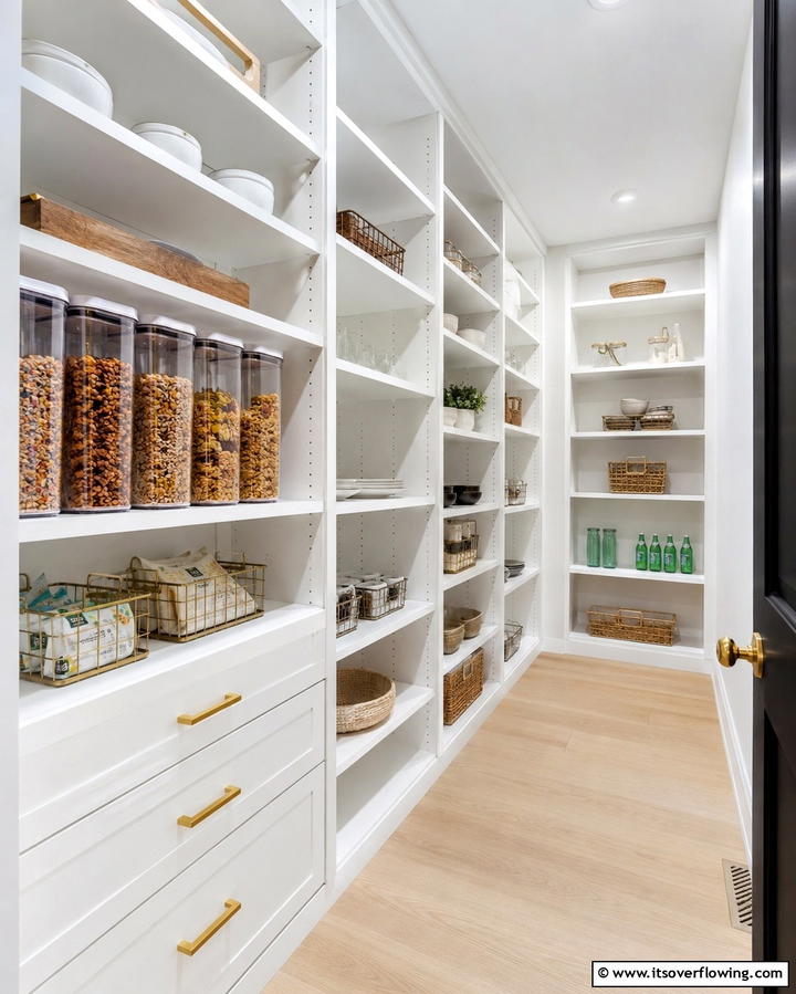 Adjustable Shelving for Versatile Storage - 25 Pantry Shelving Ideas for Organized Kitchens