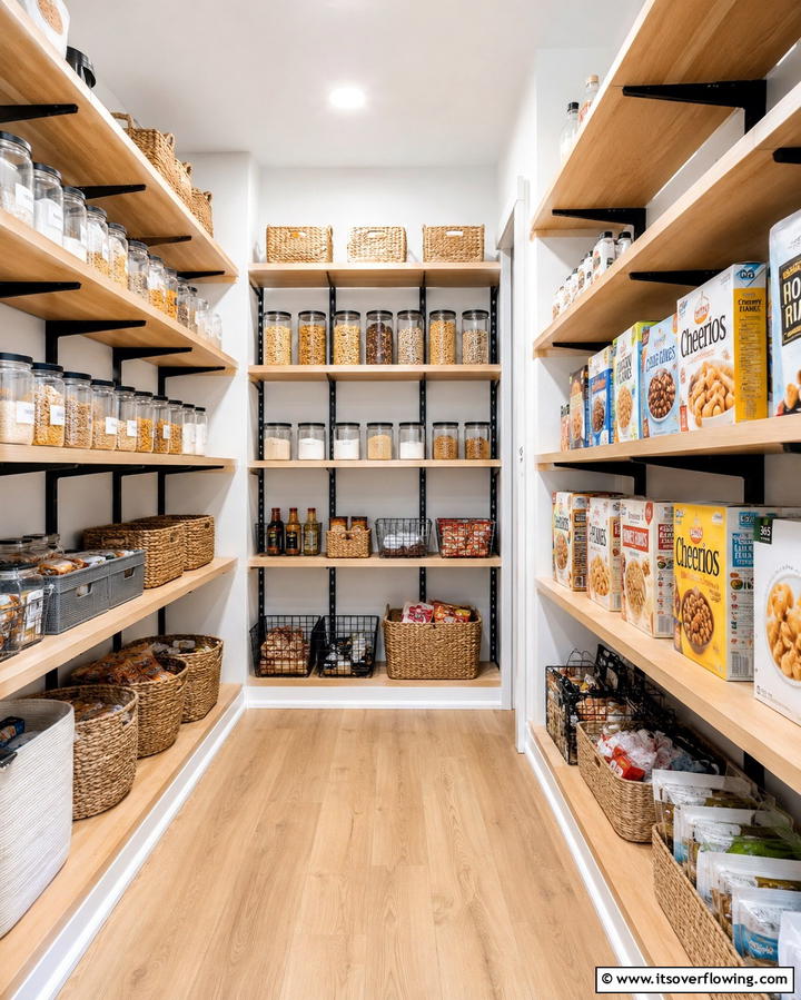 Adjustable Shelving for Versatility - 25 Pantry Shelving Ideas for Organized Kitchens