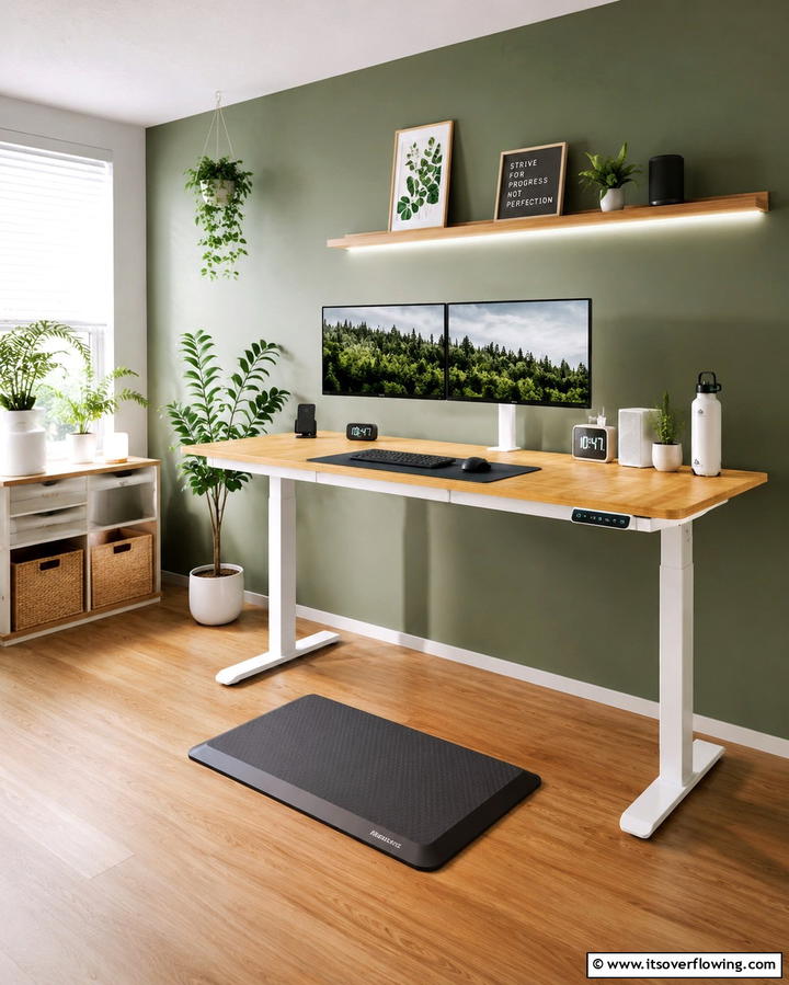 Adjustable Standing Desk - 30 Home Office Ideas Designed Specifically for Her