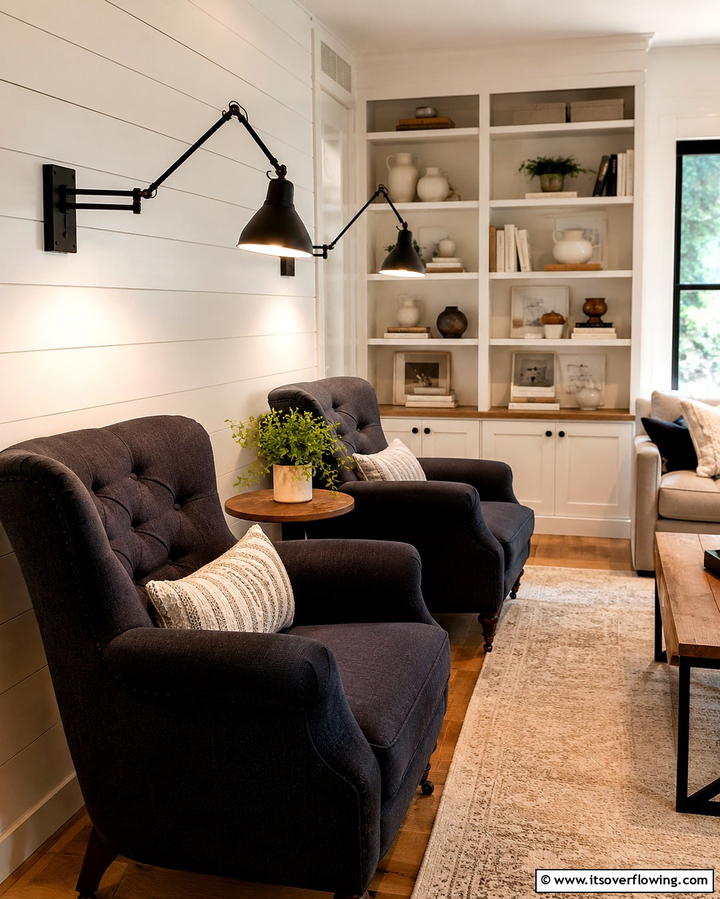 Adjustable Swing Arm Lamps - 25 Living Room Wall Lighting Ideas for a Bright and Inviting Space
