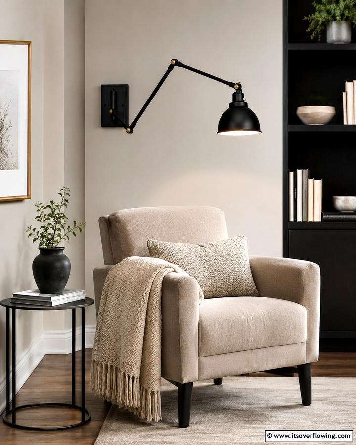 Adjustable Swing Arm Sconces - 30 Bedroom Wall Sconce Ideas for Ambiance & Space-Saving