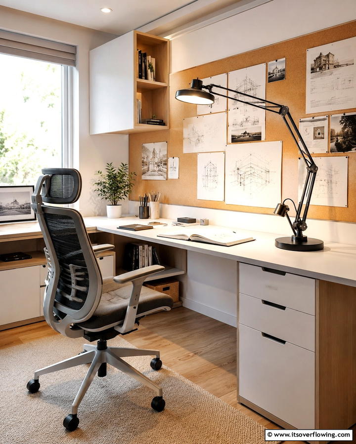 Adjustable Task Lighting - 30 Home Office Lighting Ideas- Brighten Your Workspace