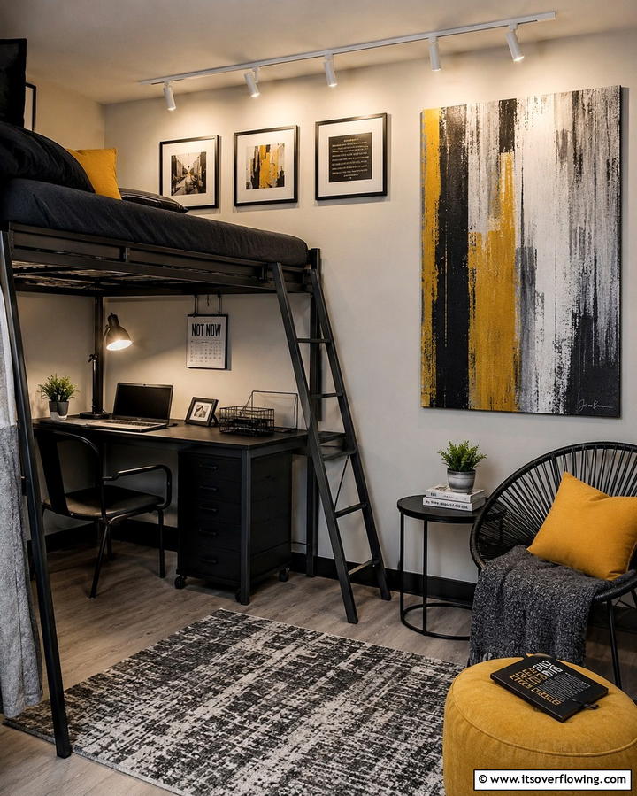Adjustable Track Lighting for Flexibility - 25 Small Bedroom Lighting Ideas to Brighten Your Space