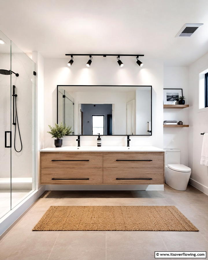 Adjustable Track Lighting - 25 Bathroom Lighting Ideas Over Mirror for Perfect Illumination