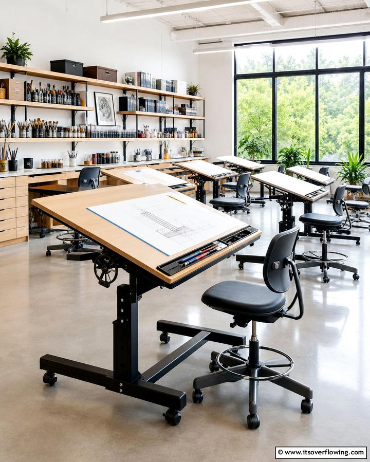 Adjustable Workstations - 25 Art Room Ideas for Creative Inspiration