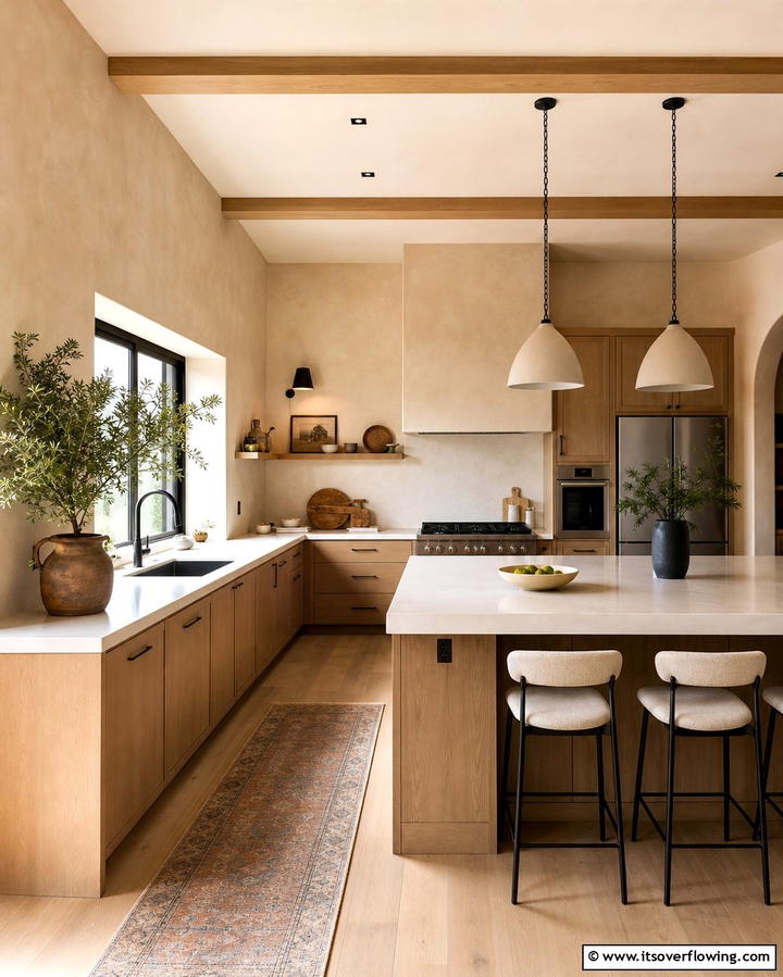 Adobe Inspired Walls - 25 Mexican Kitchen Ideas for a Vibrant and Authentic Space
