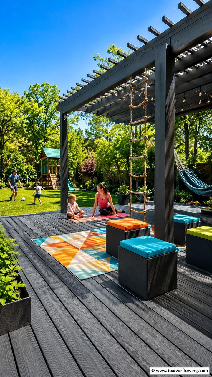 Adventurous Outdoor Composite Deck - 30 Composite Deck Ideas- Stylish and Durable Outdoor Designs