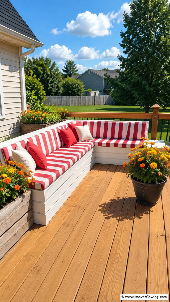 Affordable Built In Deck Seating Solution - 30 Built-In Deck Bench Ideas- Functional Outdoor Seating