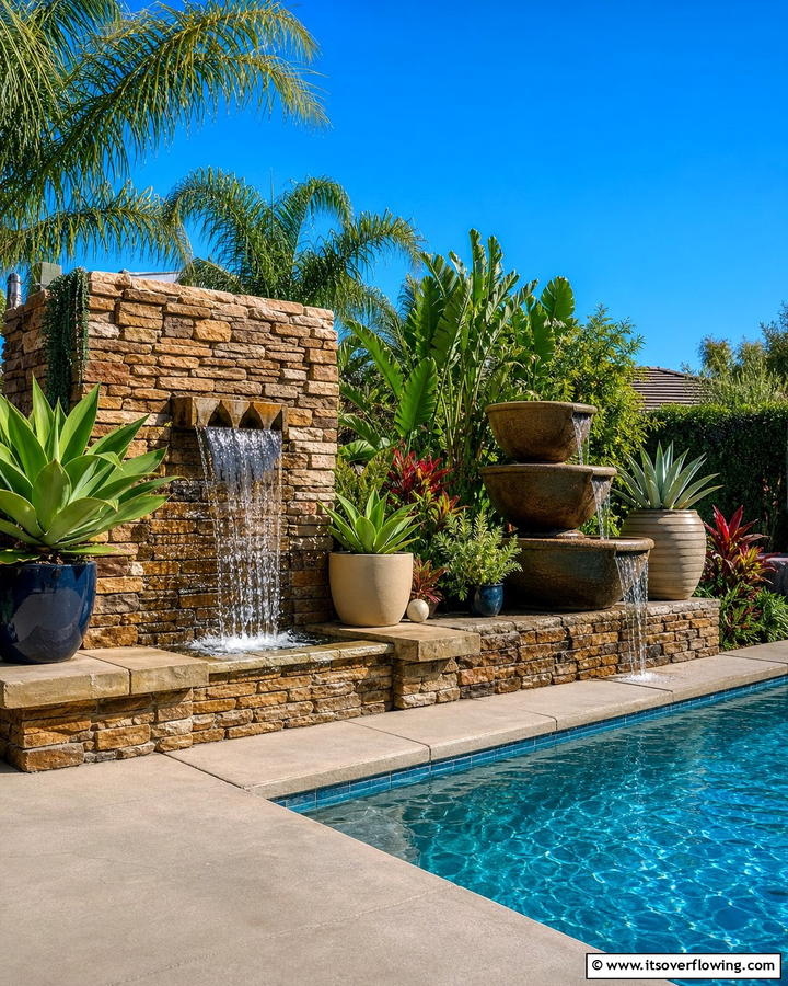 Affordable Water Feature Enhancements - 21 Budget Backyard Pool Ideas for Affordable Summer Fun