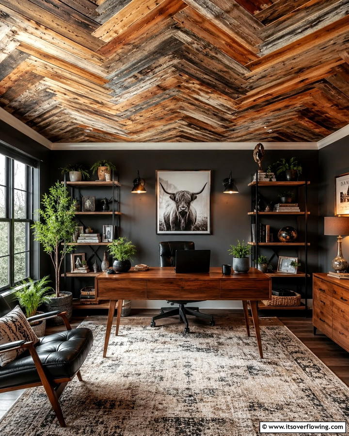 Aged Wood Slats - 30 Rustic Ceiling Ideas to Add Warmth to Any Room