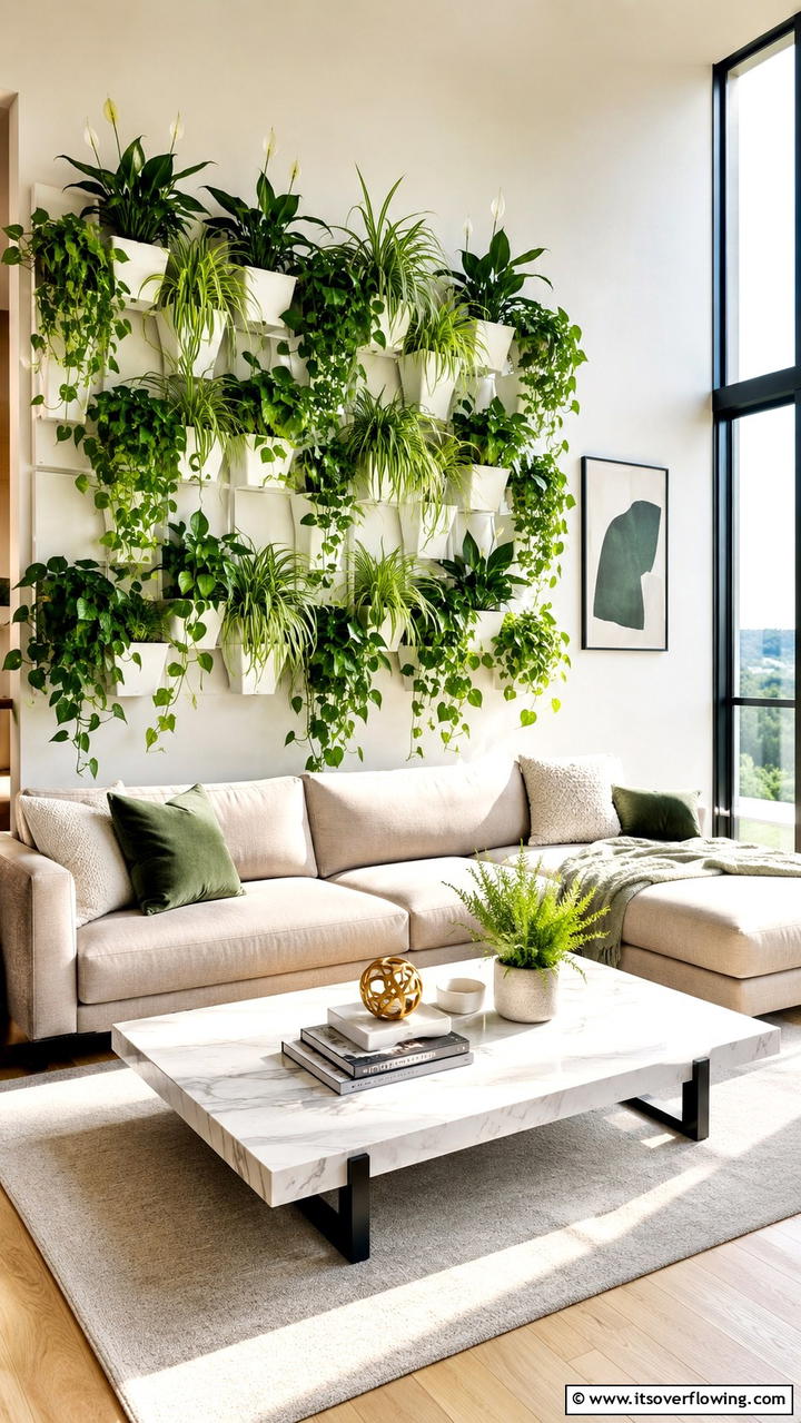 Air Purifying Plant Wall - 30 Indoor Plant Wall Ideas to Transform Blank Spaces