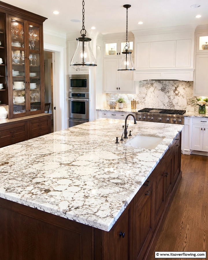Alaska White Granite for a Timeless Look - 25 Granite Kitchen Countertop Ideas for Elegant Kitchens