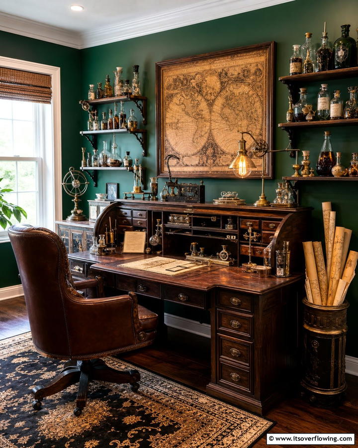 Alchemists Workstation Setup - 30 Harry Potter Decor Ideas- Magical Themed Room Designs