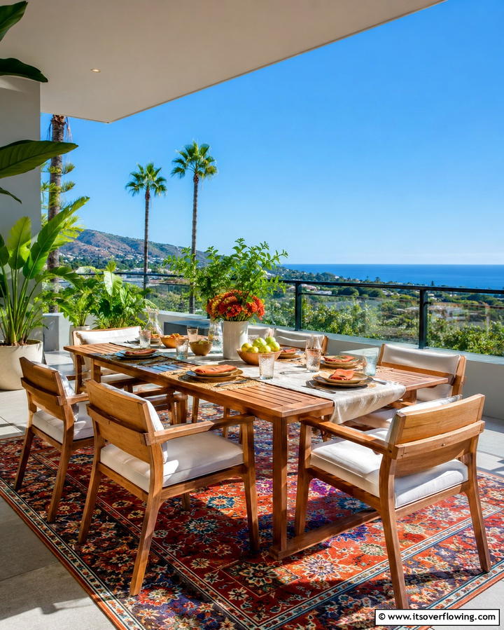 Alfresco Dining Area - 25 Large Balcony Ideas for Stunning Outdoor Spaces