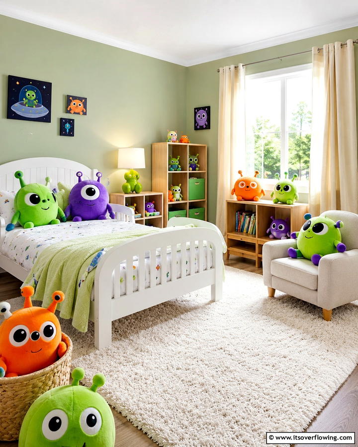 Alien Plush Toys - 25 Space-Themed Room Ideas for Kids and Adults