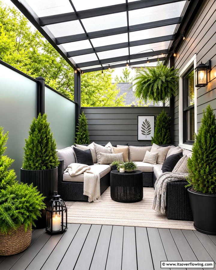 All Weather Cozy Nook - 21 Small Patio Design Ideas to Create an Outdoor Oasis